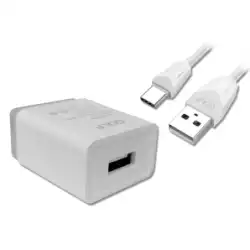 CARGADOR PARED GOLF GF-U1 SET INCLUYE CABLE USB TIPO C 1AMP