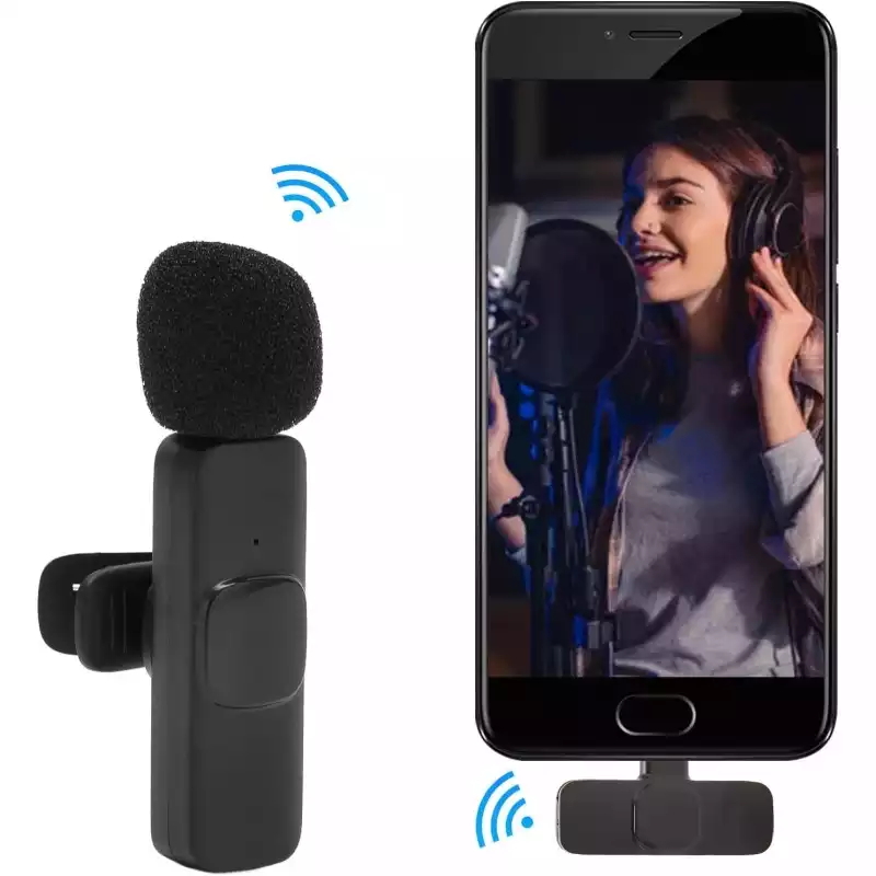 Microfono Inalambrico 2 Mic Celular Adaptador iPhone Y Usb C