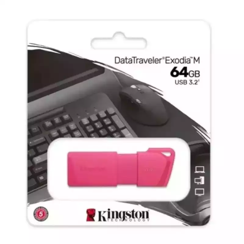 Memory USB 64 GB Kingston (KC-U2L64-7LN) Datatraveler Exodia rosado