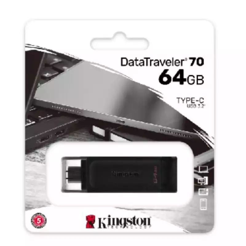PENDRIVE 64GB KINGSTON DATATRAVELER 70 (DT70/64GB)