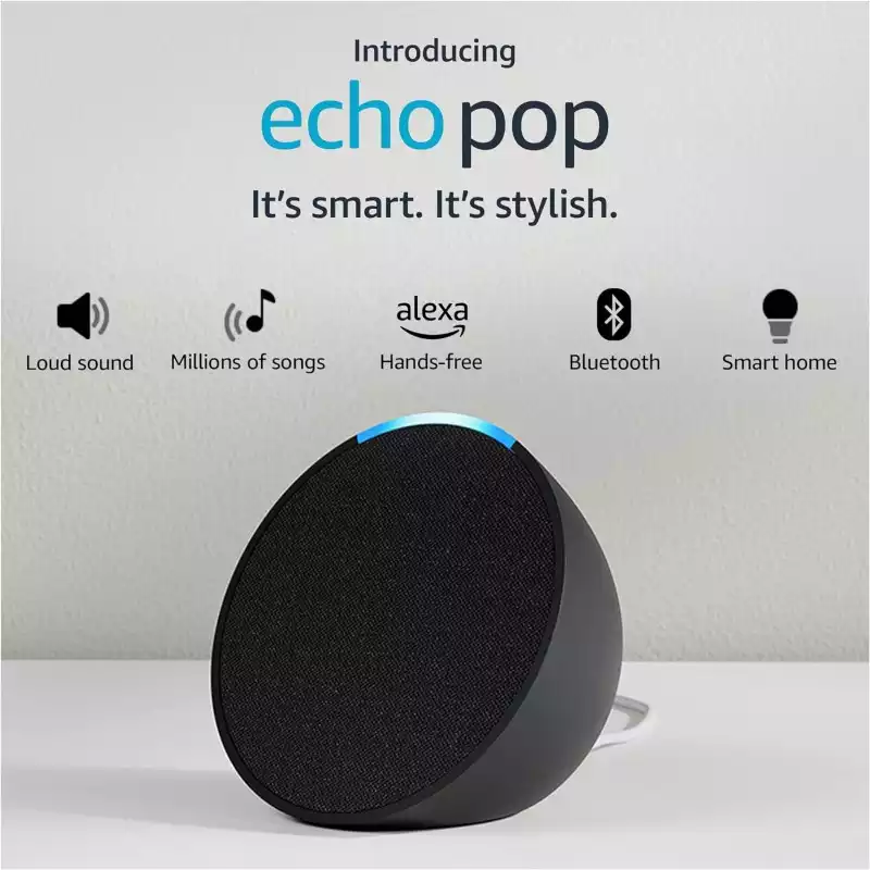 Cornetas Alexa Echo Pop Amazon negro