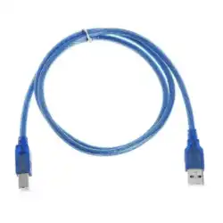 Cable USB Spidertec 1.5M Azul Transparente
