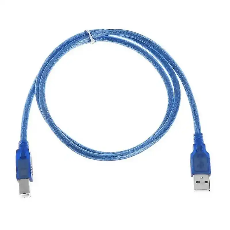 Cable USB Spidertec 1.5M Azul Transparente